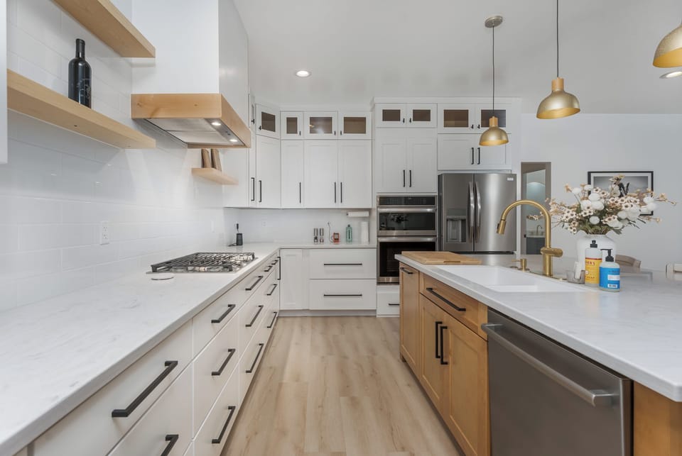 Gas stovetop.