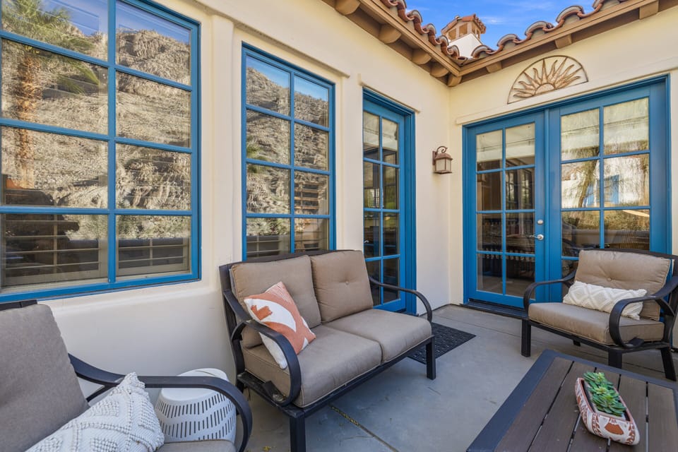 Private Patio with Panoramic Mountain Views