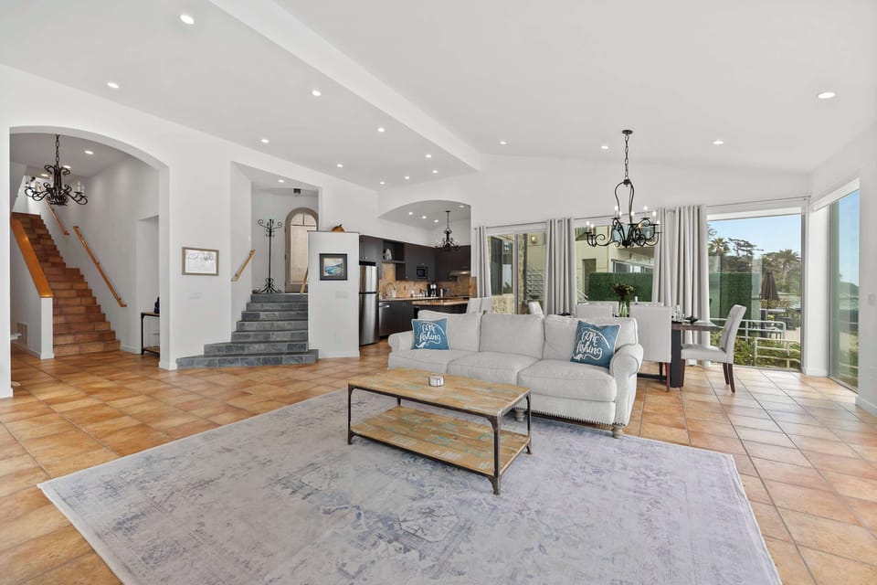 Living Room | Modern Fireplace & Plush Seating