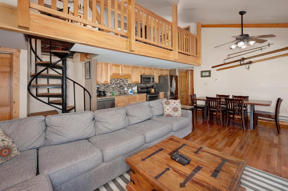Condo, Multiple Beds, Mountain View (Wild Irishman 2 bed 1 and half bath W) | Living area | Fireplace