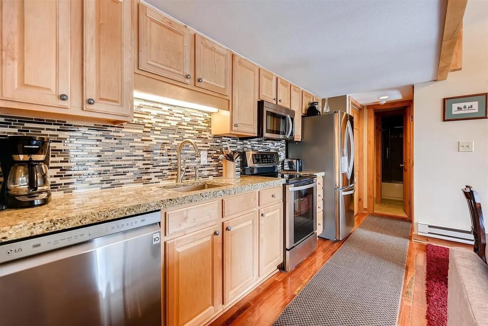 Condo, Multiple Beds, Mountain View (Wild Irishman 2 bed 1 and half bath W) | Private kitchen | Full-size fridge, microwave, oven, stovetop