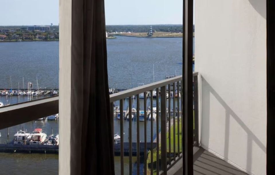 Step outside and savor sweeping waterfront marina views.
