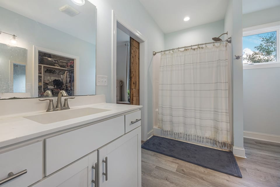 Ensuite bathroom with shower