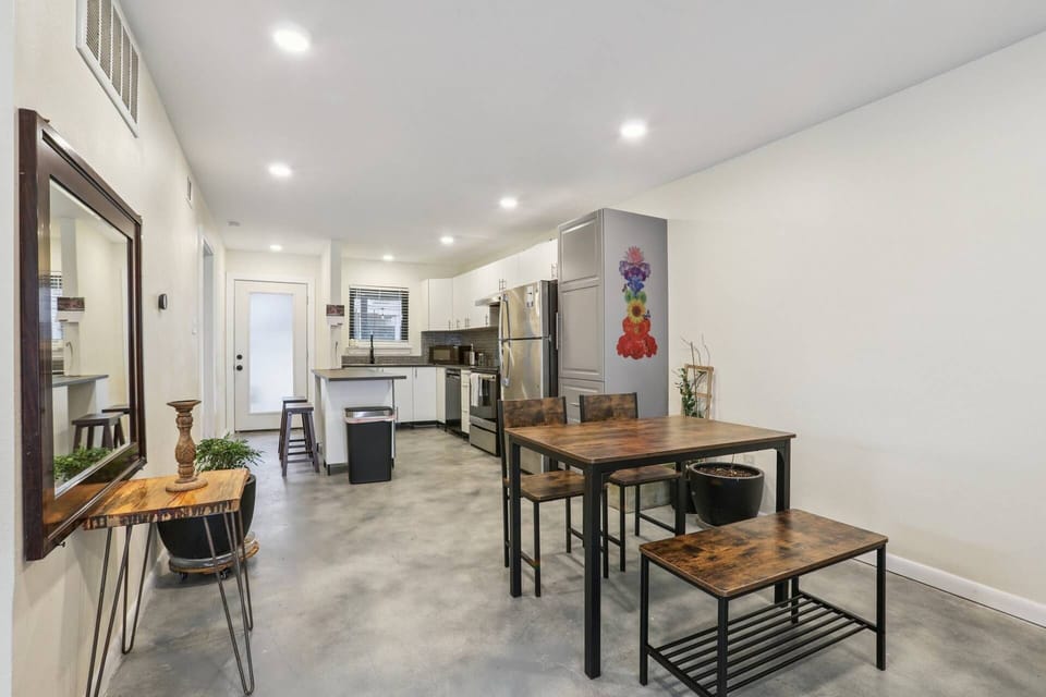 Dining room and kitchen