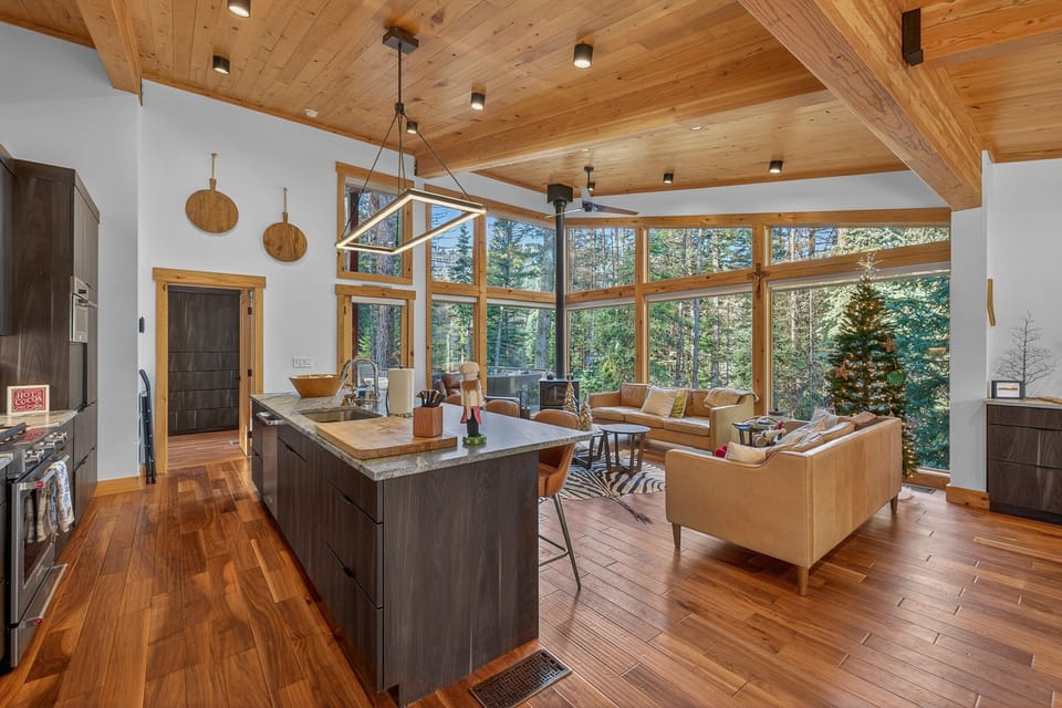 Kitchen island- living area- main level