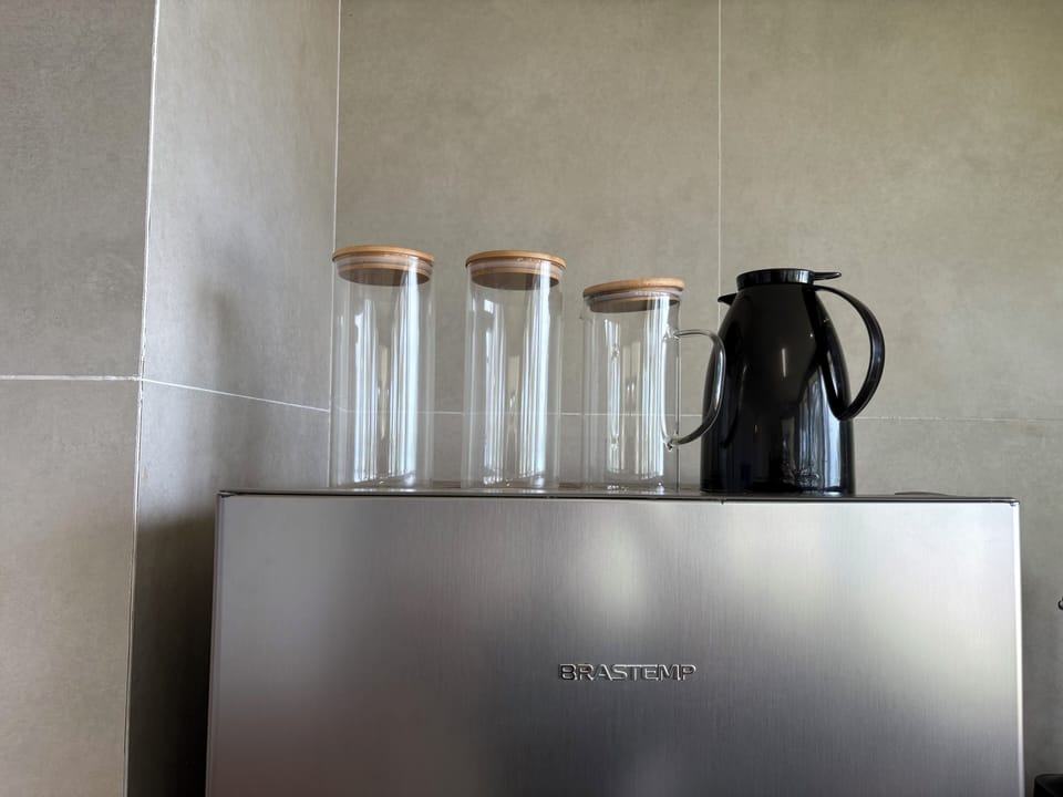 Standard Apartment, Sea View | Private kitchen | Full-size fridge, microwave, oven, blender