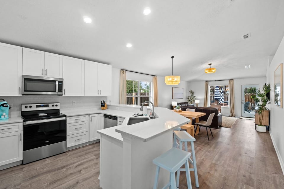 Open Concept Kitchen - Bar Seating