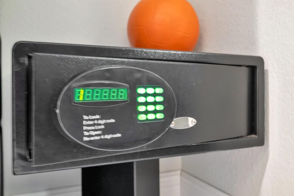 In-room safe for secure valuables storage