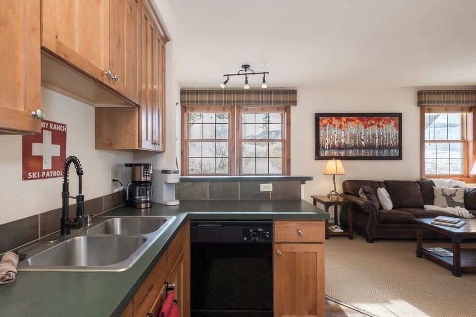 The fully stocked kitchen has everything you need to prepare meals and drinks