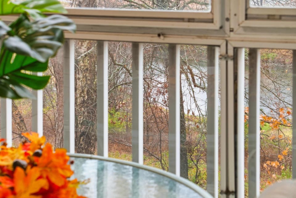 Lounge the day away or dine alfresco with water views on the deck​