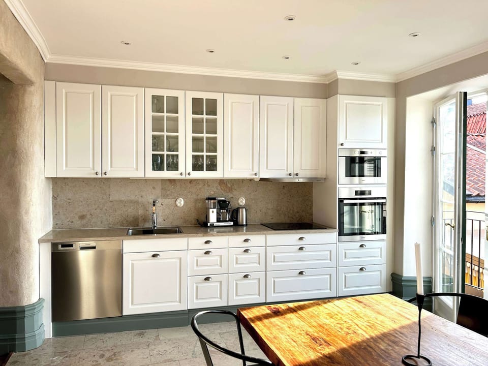 The newly renovated kitchen perfect for making home-cooked meals.