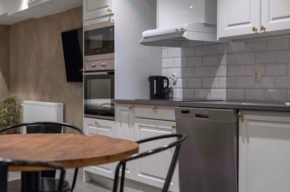 A fully equipped kitchen with all essentials.