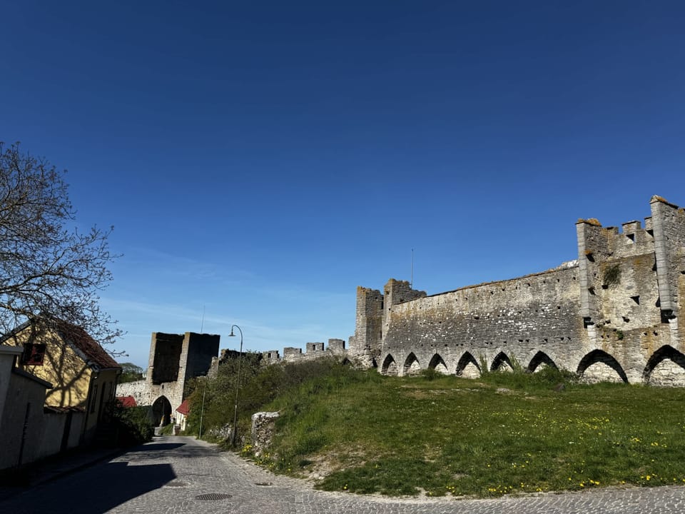 Walk along the medieval city wall that still encircles central Visby.