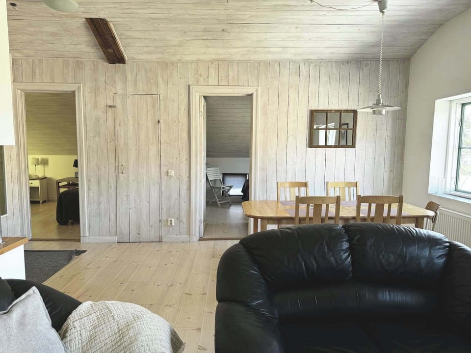 View from the living room area towards two of the bedrooms.
