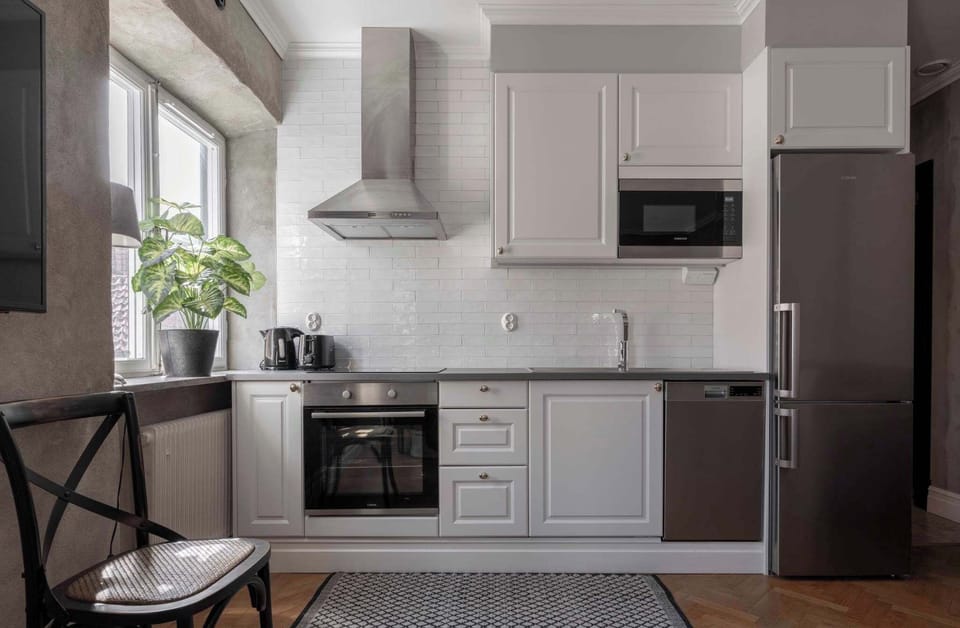 Spotless and spacious kitchen that offers all essentials.