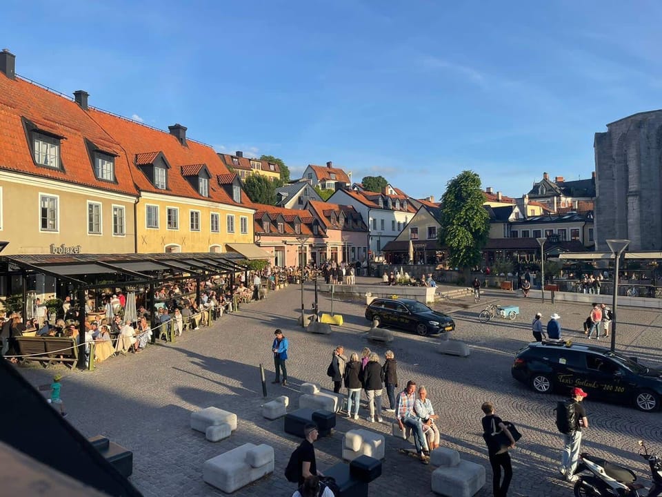 View of the main square from the apartment.