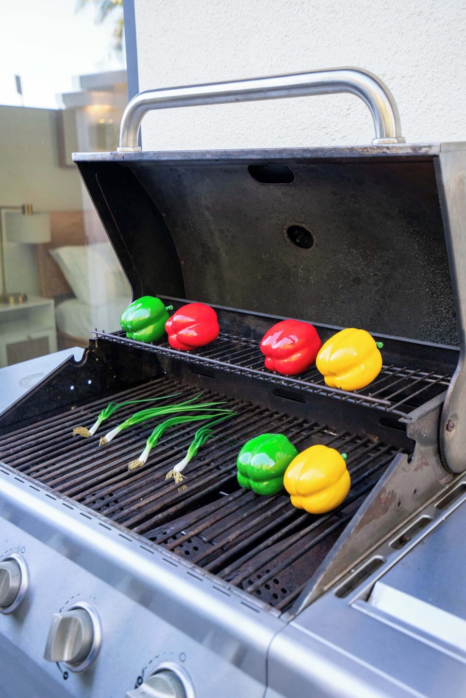 Gas BBQ Detail — Outdoor Cooking Area
