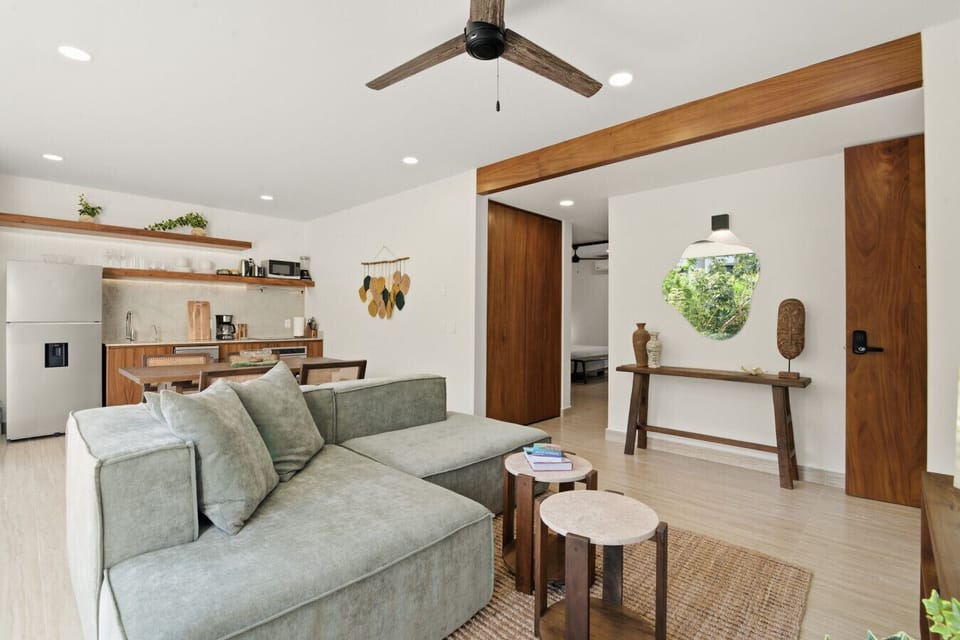 Open Space Living Area with Ceiling Fan