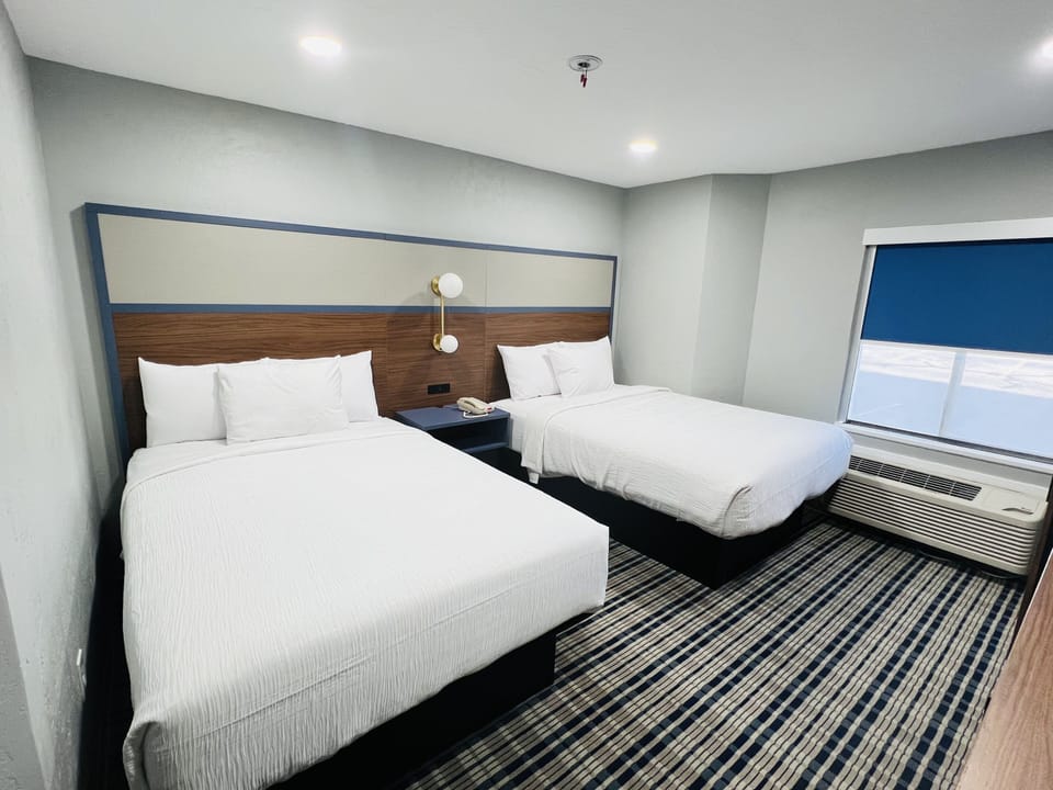 Room, 2 Double Beds, Non Smoking | Premium bedding, blackout drapes, iron/ironing board, rollaway beds