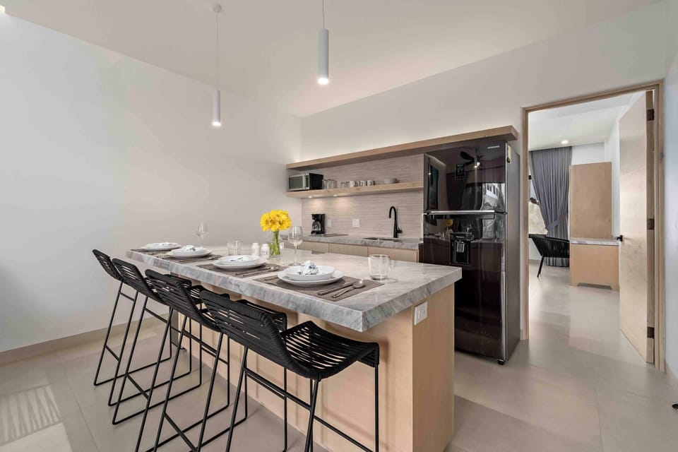 Apartment, 1 King Bed, City View | In-room safe, iron/ironing board, free WiFi, bed sheets
