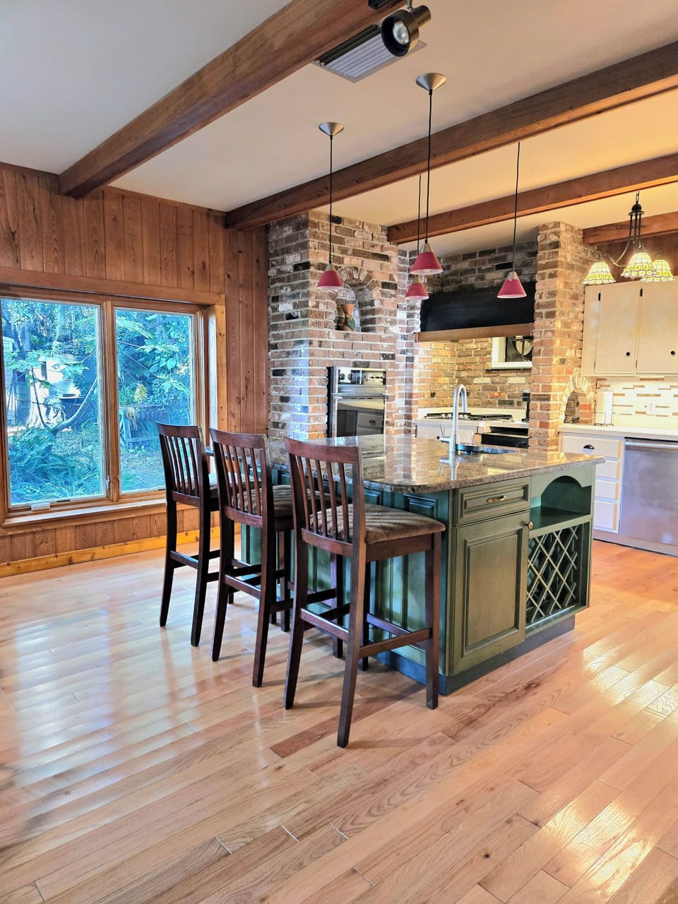 Kitchen Island with Bar Stools