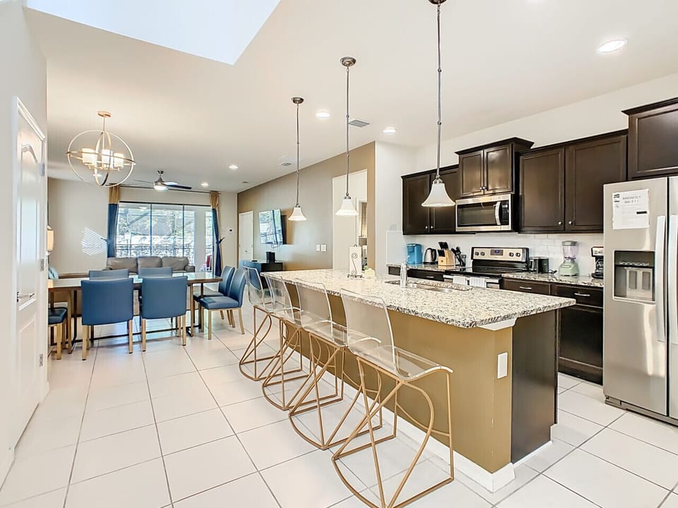 Open kitchen and dining space that keeps everyone connected during meals.
