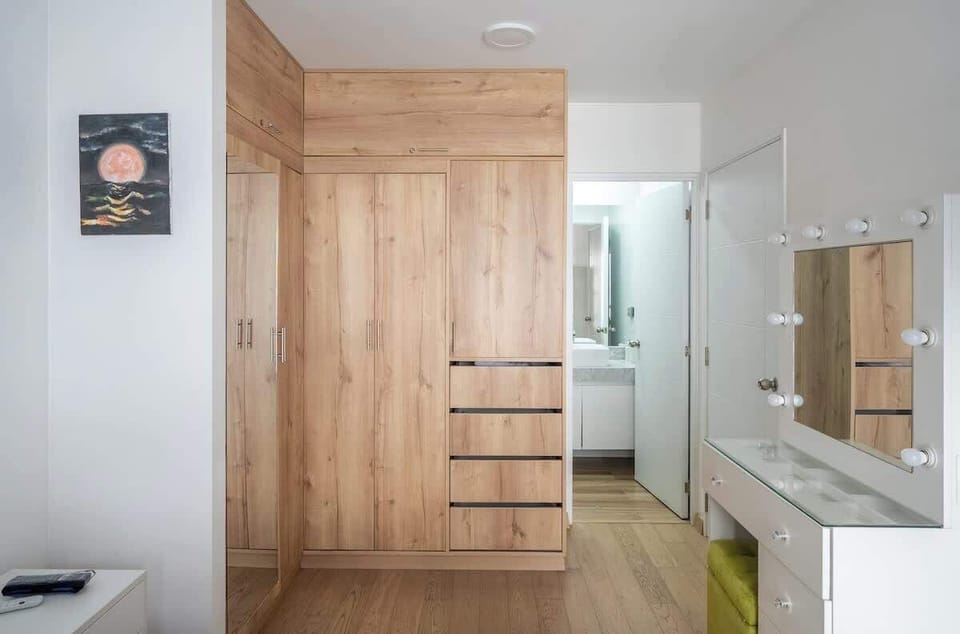 Master bedroom with Makeup vanity 