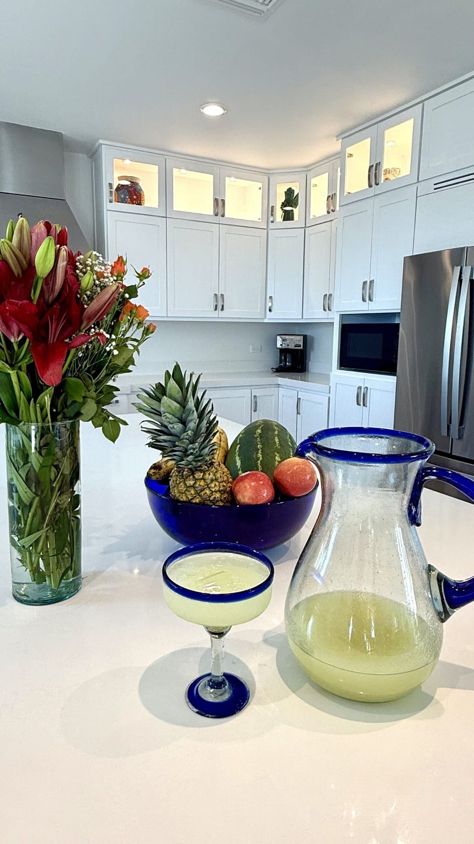 A massive pitcher of fresh 'ritas awaits every guest as you walk in the door. 