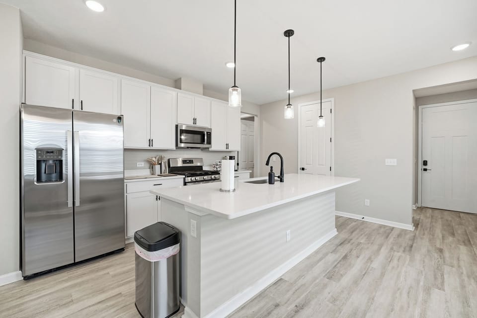 Large kitchen with island
