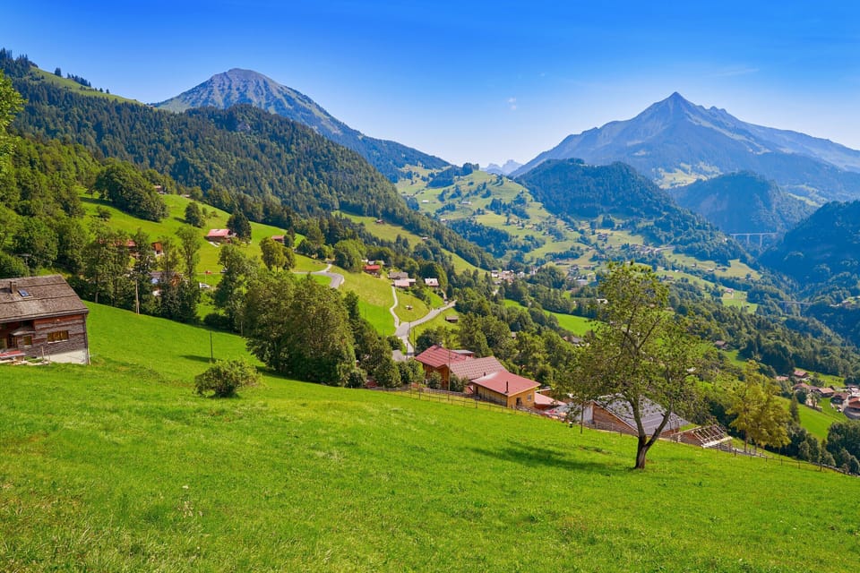 Scenic view of the region surrounding the municipality of Ormont-Dessus, near Les Mosses