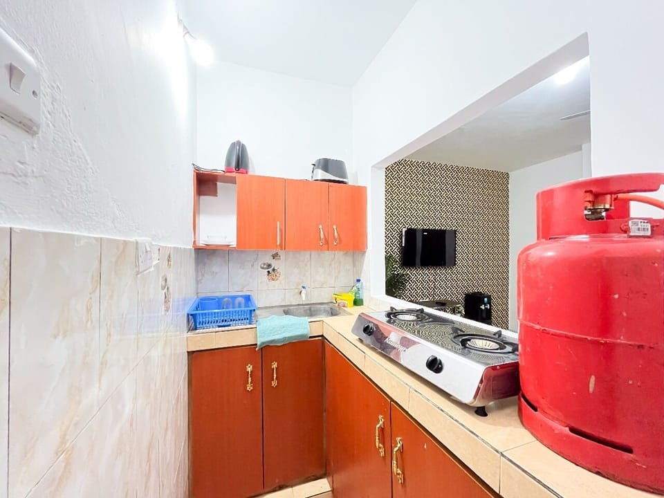 Economy Apartment, Balcony, City View | Private kitchen | Fridge, microwave