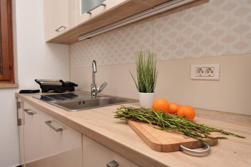 Apartment (A1) | Private kitchen | Fridge, oven, stovetop, dishwasher