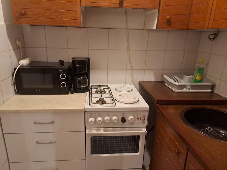 Apartment (A1) | Private kitchen | Fridge, oven, stovetop, espresso maker