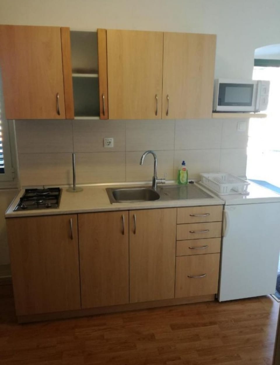 Apartment (A1) | Private kitchen | Fridge, microwave, stovetop, espresso maker