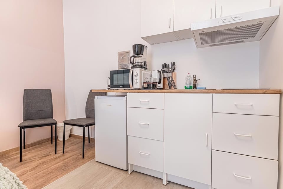 Basic Studio | Private kitchenette | Mini-fridge, microwave, stovetop