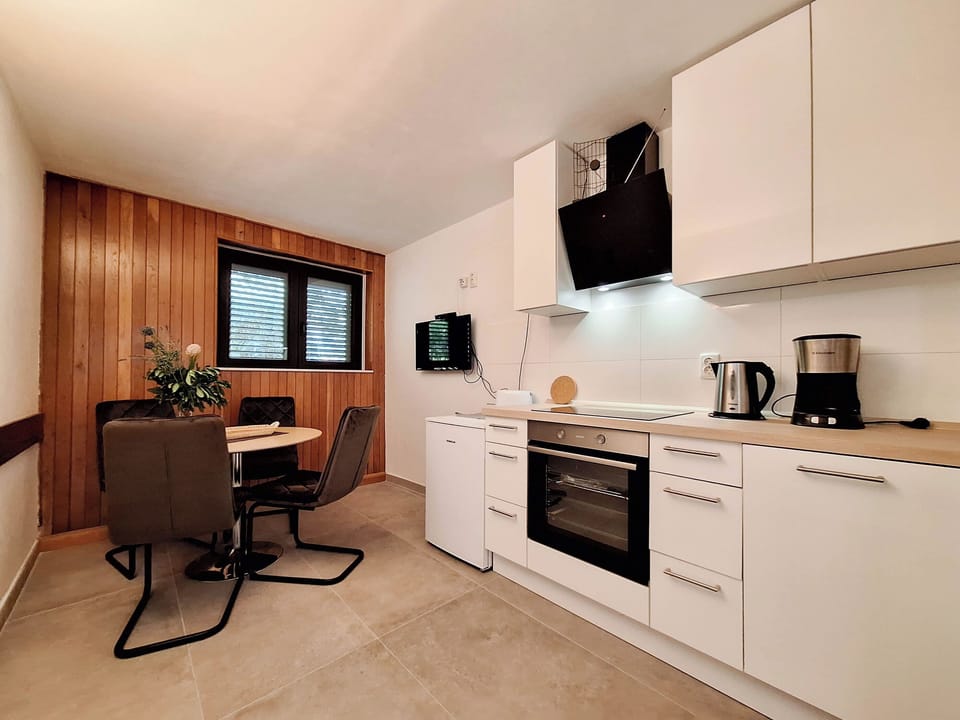 Apartment (A1) | Private kitchen | Fridge, oven, stovetop, dishwasher