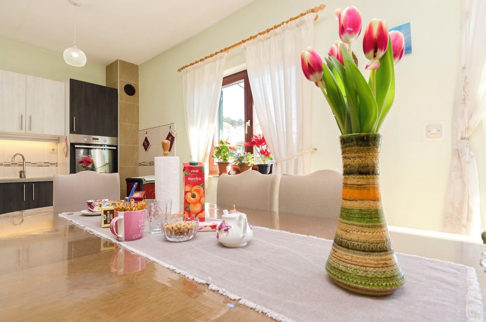 Apartment (A1) | Private kitchen | Fridge, oven, stovetop, dishwasher