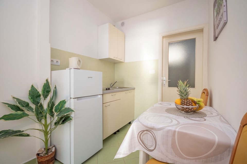 Apartment (A1) | Private kitchen | Fridge, stovetop, espresso maker, electric kettle