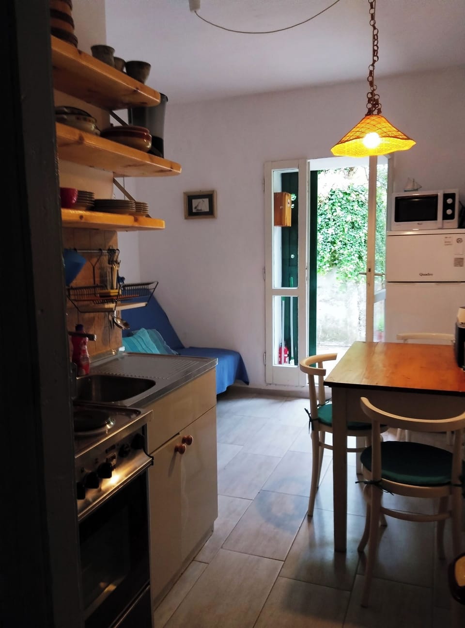 Apartment (A1) | Private kitchen | Fridge, microwave, oven, stovetop