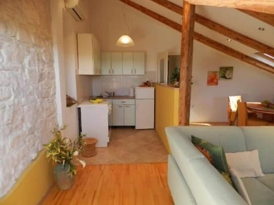 Apartment (A2) | Private kitchen | Fridge, oven, stovetop, electric kettle