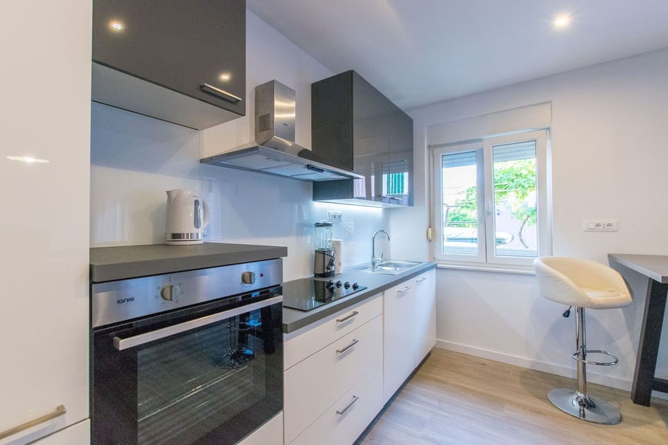 Apartment (A1) | Private kitchen | Fridge, oven, stovetop, dishwasher