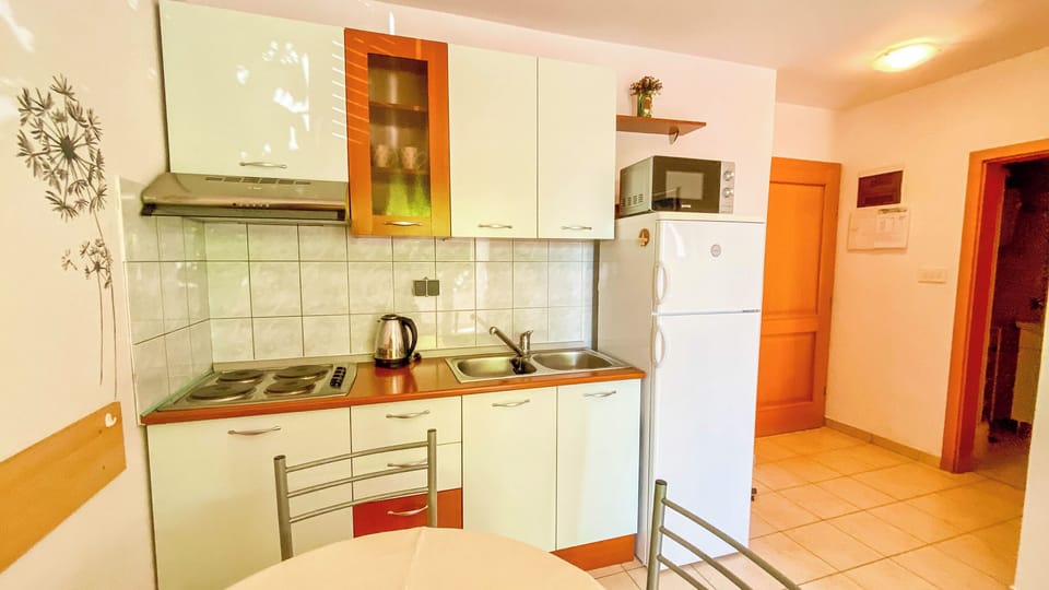 Apartment (A1) | Private kitchen | Fridge, oven, stovetop, espresso maker