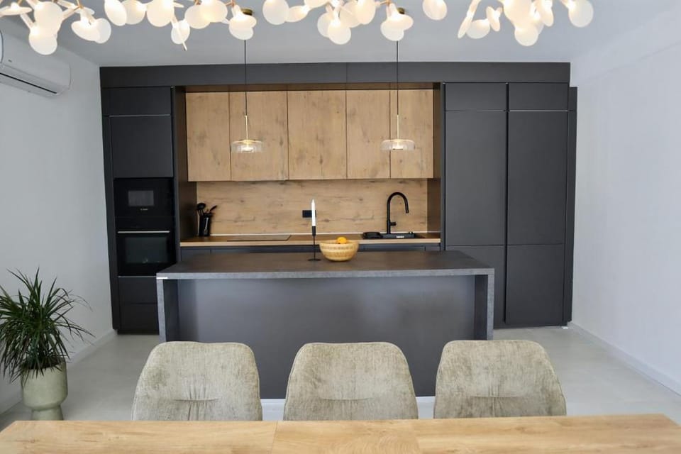Villa | Private kitchen | Fridge, microwave, oven, stovetop