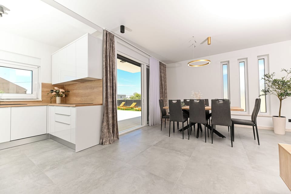 Villa | Private kitchen | Espresso maker, fridge, microwave, oven