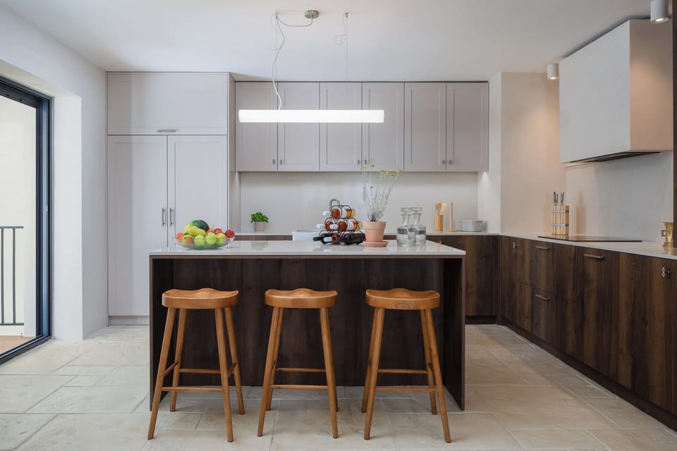 Villa | Private kitchen | Fridge, microwave, oven, stovetop