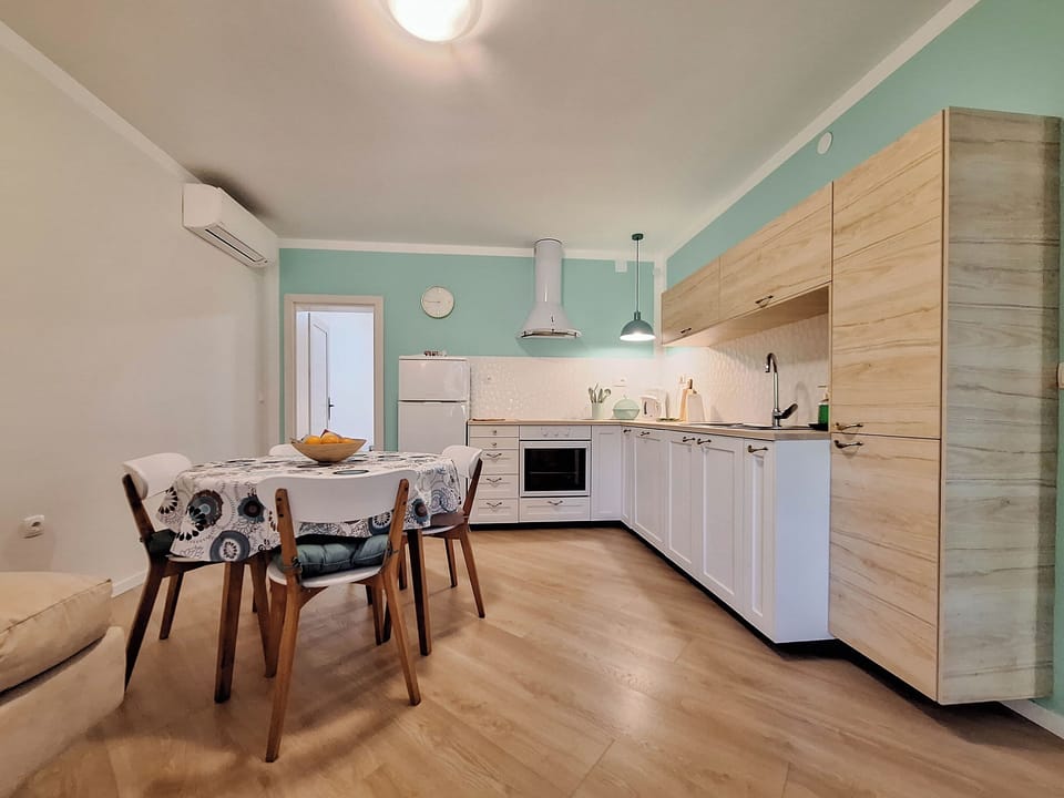 Apartment (A1) | Private kitchen | Fridge, oven, stovetop, dishwasher