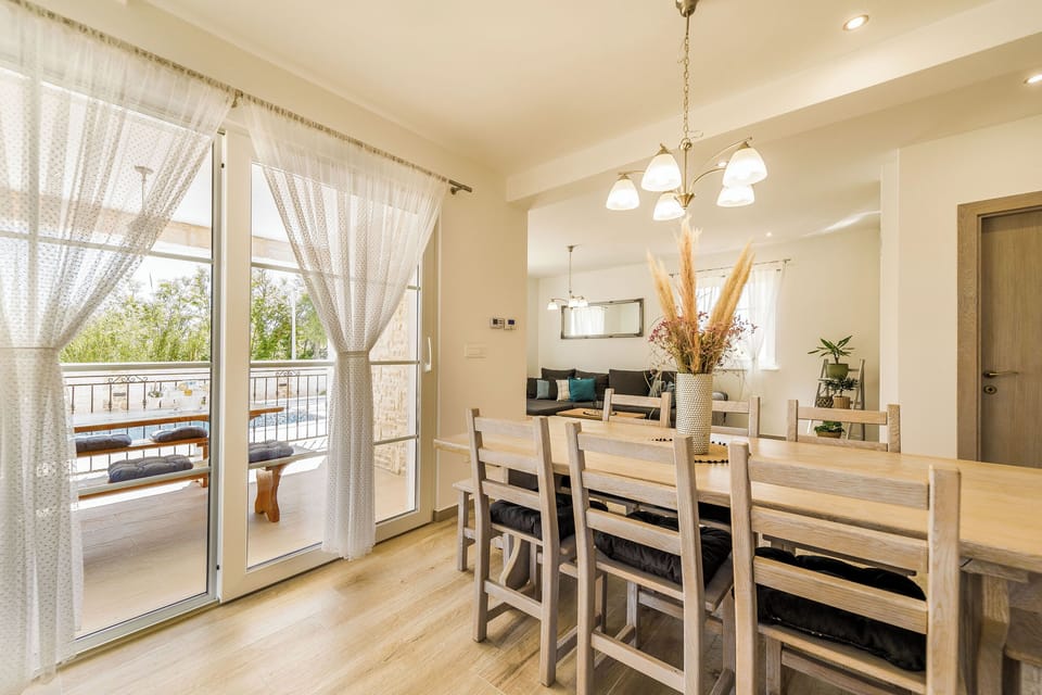 Villa | Private kitchen | Fridge, microwave, oven, stovetop