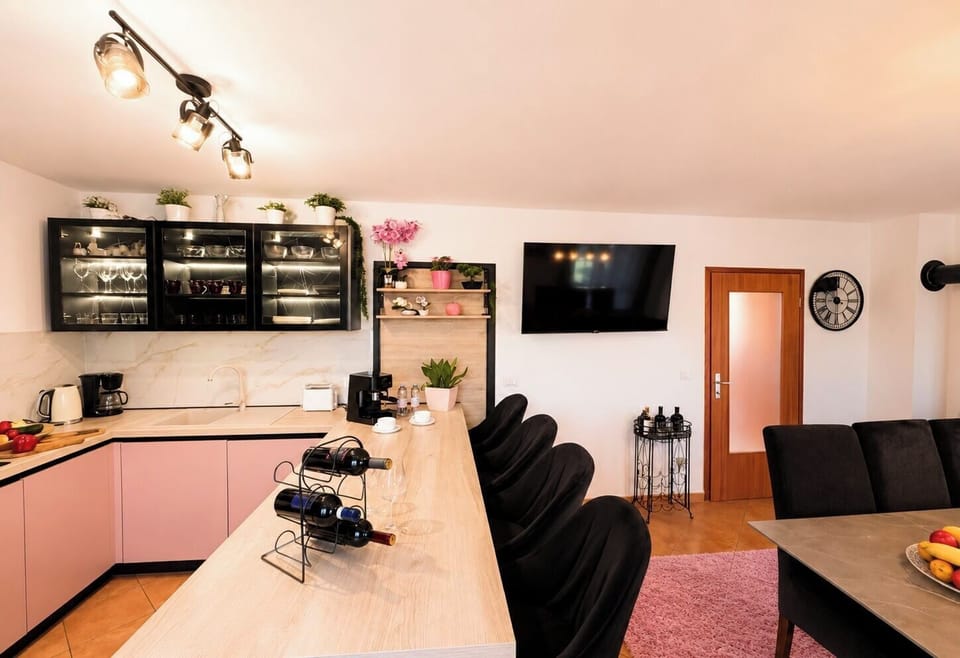 Villa | Private kitchen | Espresso maker, fridge, microwave, oven