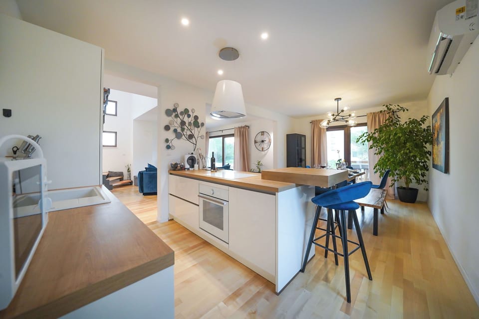 Villa | Private kitchen | Espresso maker, fridge, microwave, oven