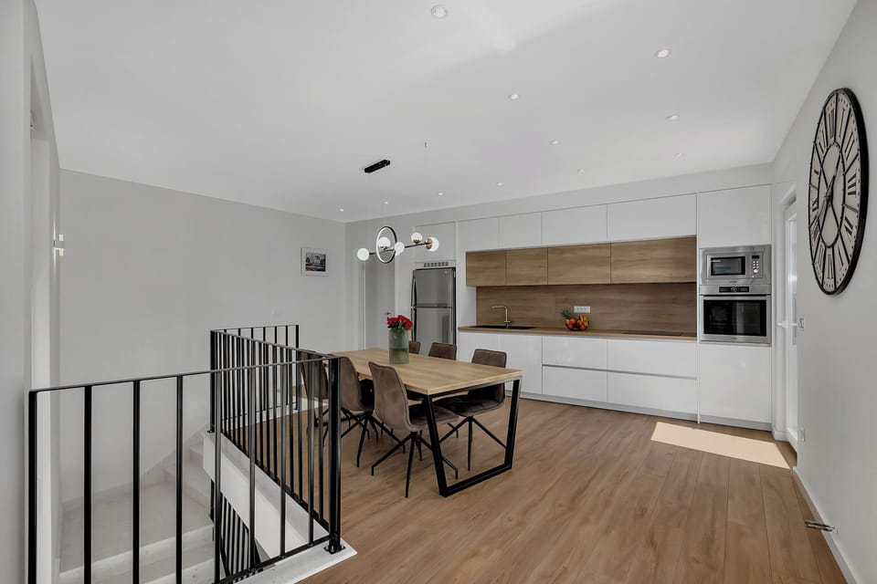 Villa | Private kitchen | Fridge, microwave, oven, stovetop